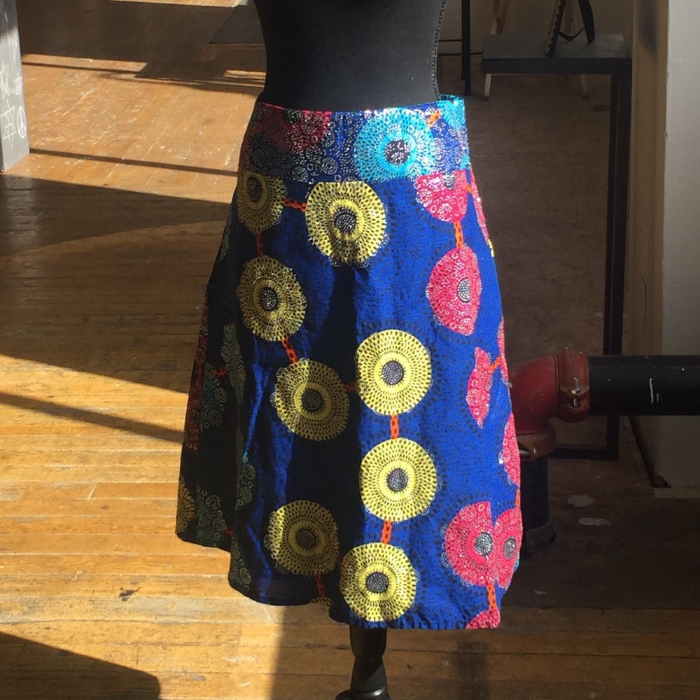 Bold Print and Studded Skirt